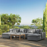 Commix 6-Piece Outdoor Patio Sectional Sofa Modway Model: eei-5585